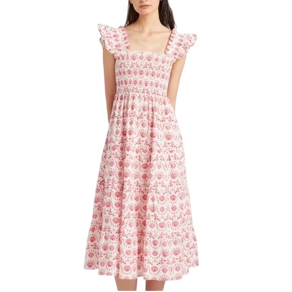 Hill House Home Dresses & Skirts - Hill House Home Ellie Nap Dress Womens XXS Pink Seashell Mermaid Print Excellent